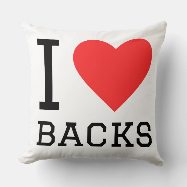 Almofada I love backs (Frente)