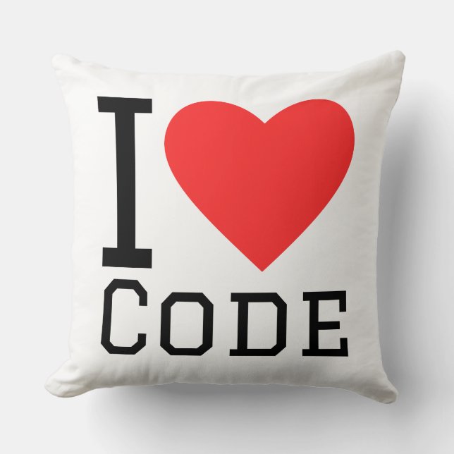 Almofada I love code (Frente)