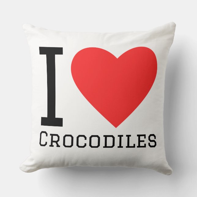 Almofada I love crocodiles (Frente)