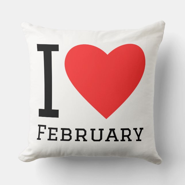Almofada I love february (Frente)