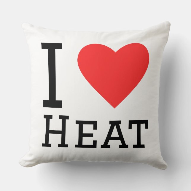 Almofada I love heat square sticker (Frente)
