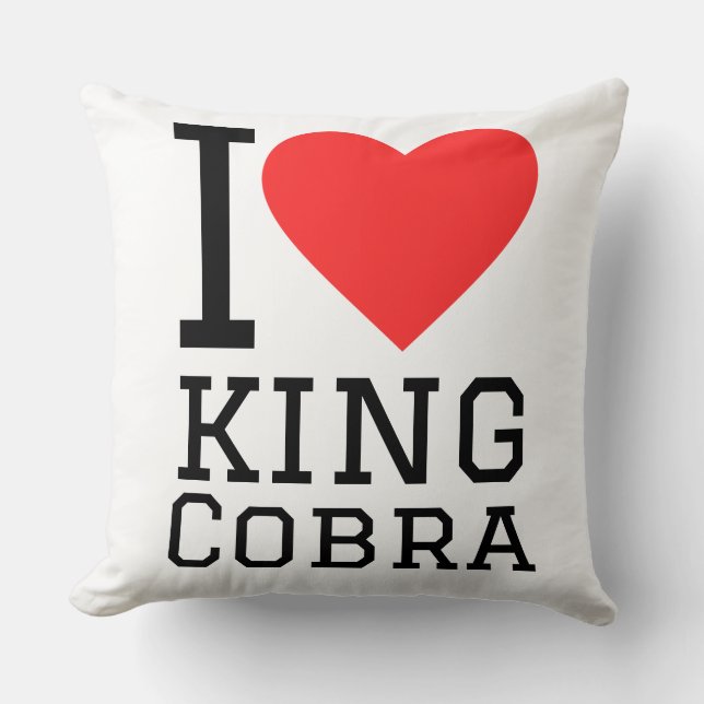 Almofada I love king cobra (Frente)