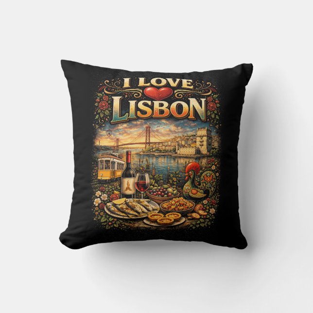 Almofada I Love Lisbon (Frente)