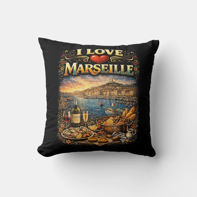 Almofada I love Marseille (Frente)
