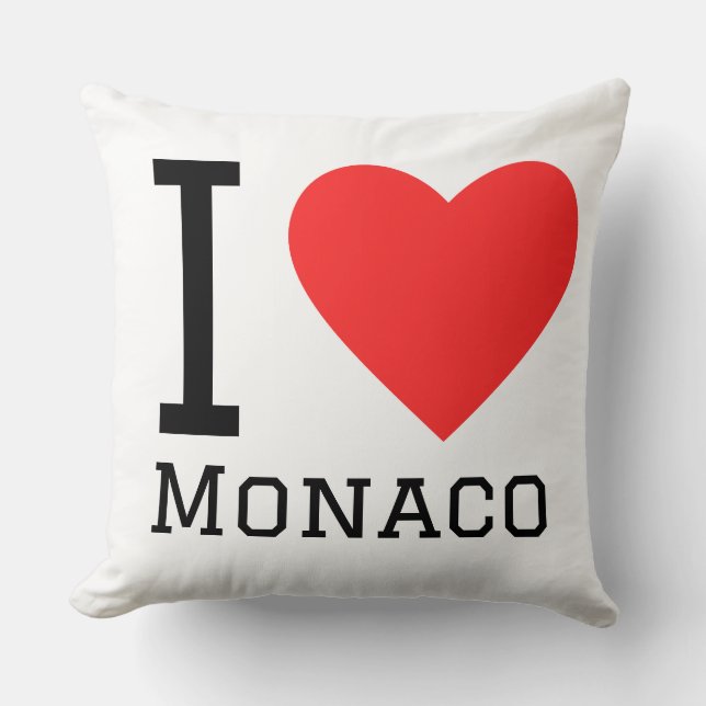 Almofada I love Monaco square sticker (Frente)