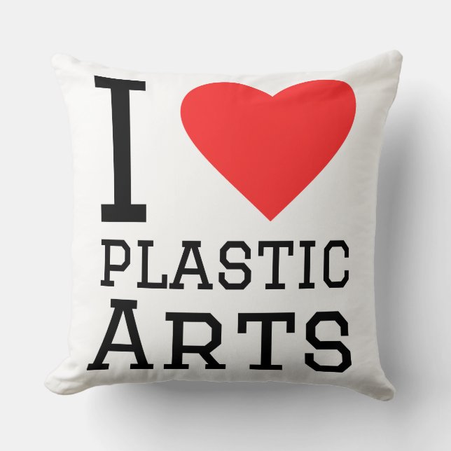 Almofada I love plastic arts  (Frente)