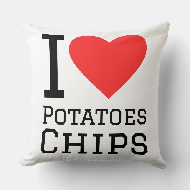 Almofada I love potatoes chips  (Frente)