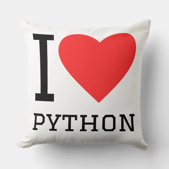 Almofada I love Python (Frente)