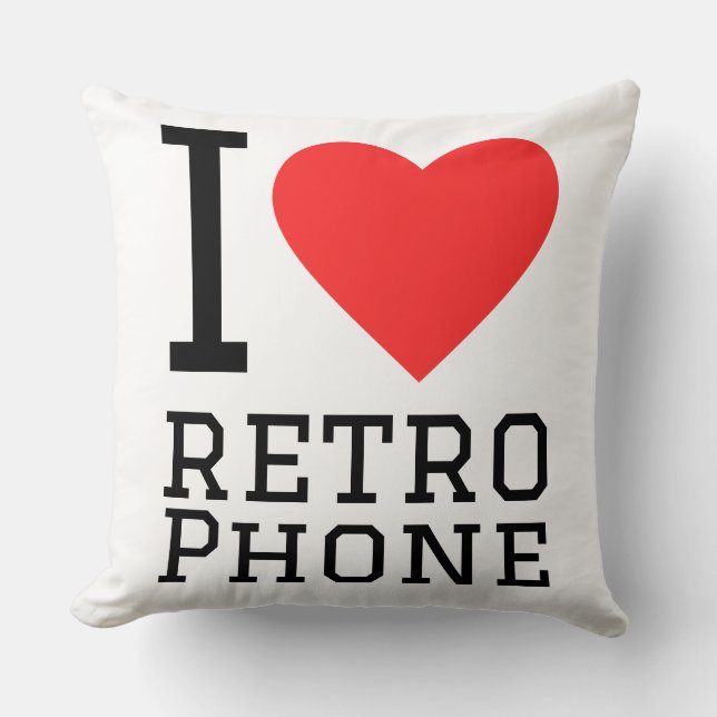 Almofada I love retro phone (Frente)