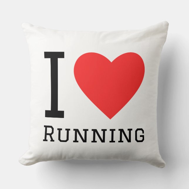 Almofada I love running square sticker (Frente)