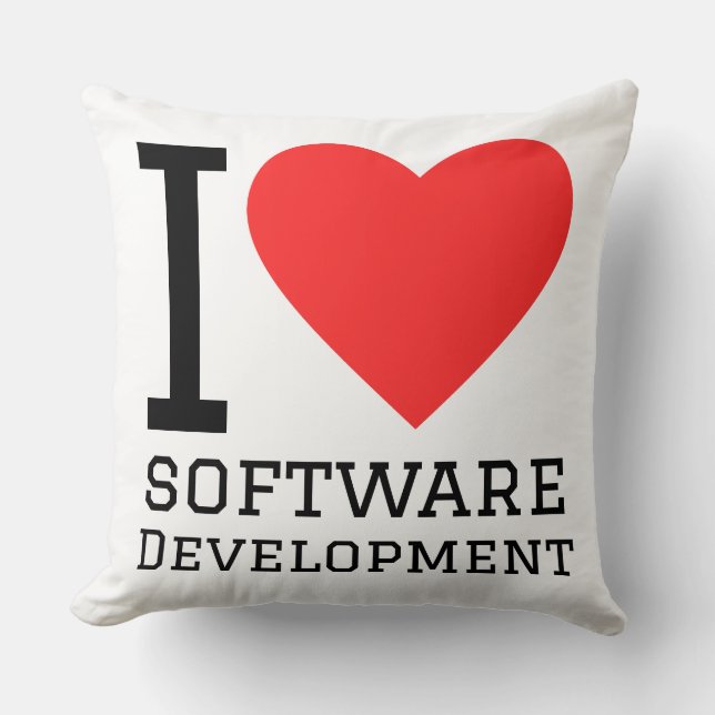 Almofada I love software development (Frente)