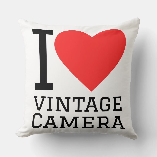 Almofada I love vintage camera  (Frente)