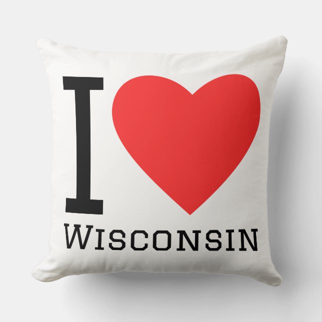 Almofada I love Wisconsin  (Frente)