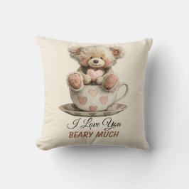 Almofada I Love You Beary Much In Cup Postcard