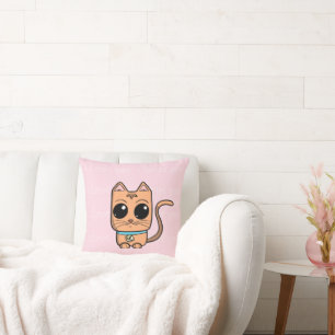 Almofada I Love You, Cute Caramel Cat Illustration Art Prin