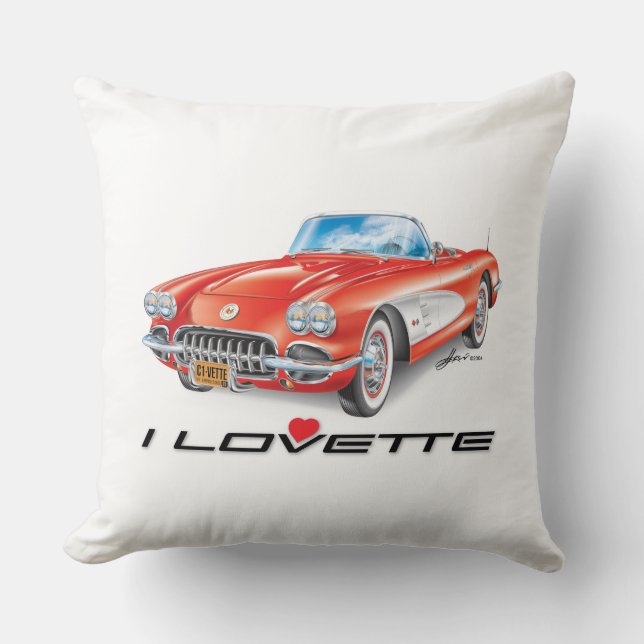 ALMOFADA I LOVETTE UNIQUE CAR DESIGN THROW PILLOW (Frente)