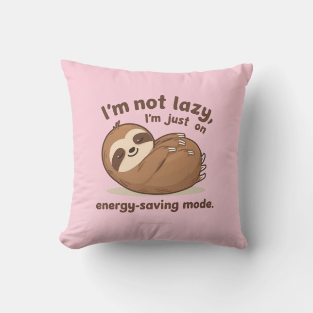 Almofada I’m Not Lazy I’m Just on Energy Saving Mode Pillow (Frente)