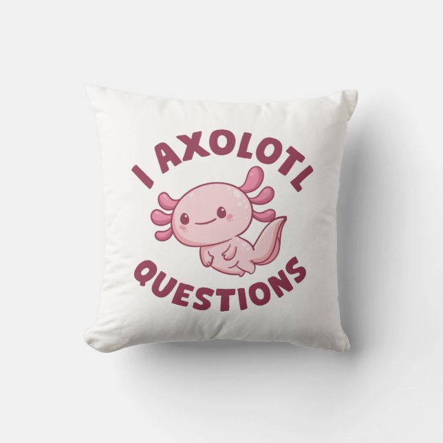 Almofada I Perguntas sobre Axolotl (Frente)