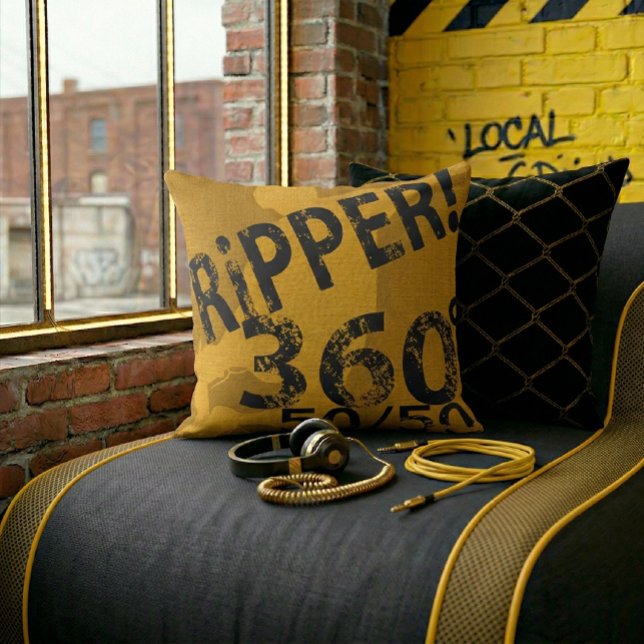 Almofada I-Ripper – Série Black & Gold de dupla face (Criador carregado)