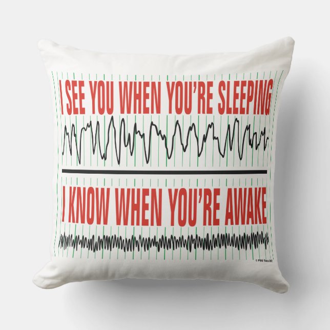 Almofada I See You When You're Sleeping Throw Pillow (Frente)