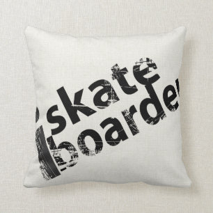 Almofada i Travesseiro de skate, preto e branco