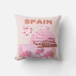 Almofada Ibiza, Espanha, Arte Viagem, Arte pré-papoila, Pas