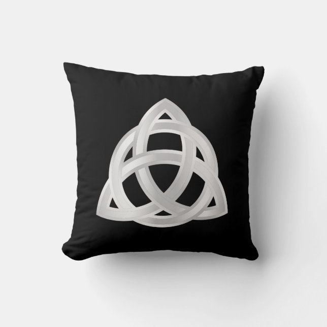 Almofada Ícone Celta Triquetra Original para Nó de Prata (Frente)
