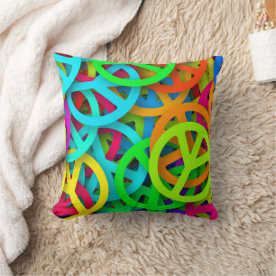 Almofada Ícone de Símbolo de Paz - Travesseiro decorativo d