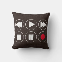 Almofada Ícones técnicos marrons inverter o jogo rápido