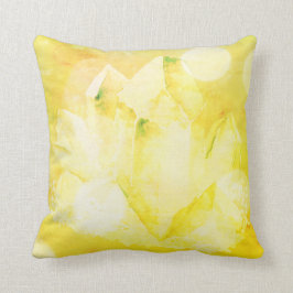 Almofada Idade nova amarela citrina dos cristais do falso