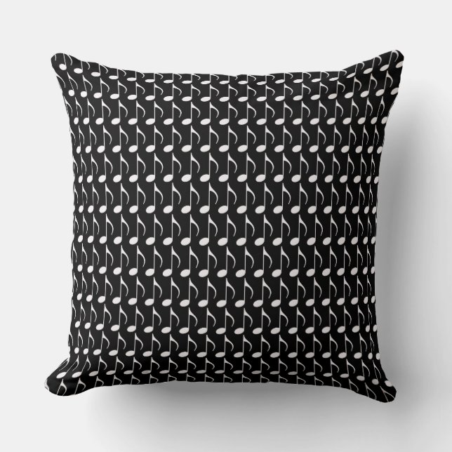 Almofada ideia de decoração com padrão de notas musicais br (Frente)