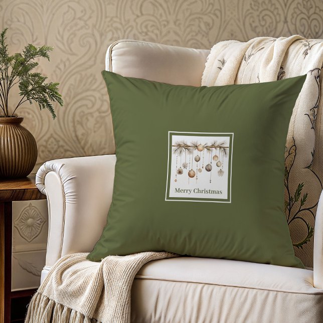 Almofada Ideia de Presente de Natal Minimalista para a Famí (Minimalist Christmas Pillow Family Gift Idea)
