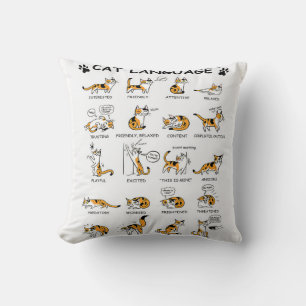 Almofada Idioma de Gato, Gatinho Gato Engraçado, Ideia de