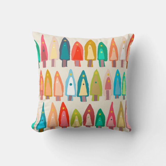 Almofada ikat de árvores irlandesas (Frente)