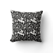 Ikat Floral Damask - Preto e Branco