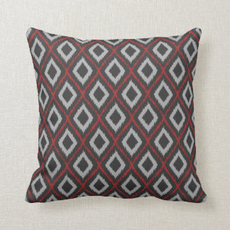 Almofada Ikat tribal vermelho