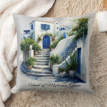 Ilha de Mykonos, Travesseiro decorativo Grécia