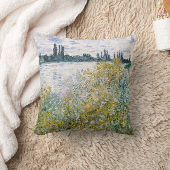 Almofada Ilha Flor perto de Vétheuil, Monet (Cobertor)