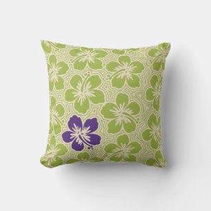 Almofada Ilha Hibiscus Travesseiro Reversible Square Havaia