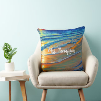 Almofada Ilha Sunset com Nome Personalizado