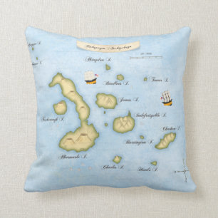 Almofada Ilhas Tropicais do Mapa do Arquipélago de Galápa