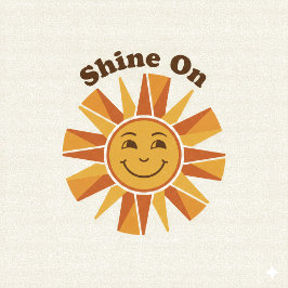 Almofada Illustration Throw Pillow –“Shine On” Motivational