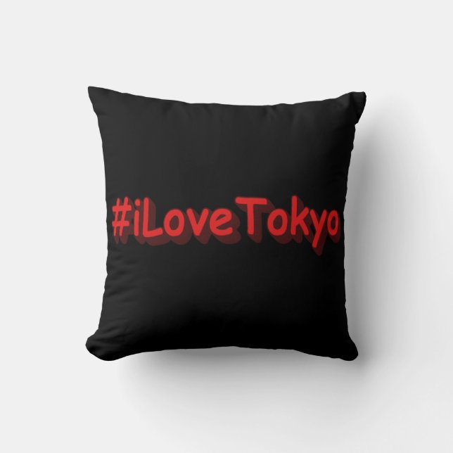 Almofada "#iLoveTokyo" Design bonito. Comprar Agora (Frente)