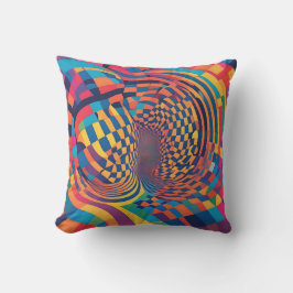 Almofada Ilusão minimalista: padrão de quadro de verificaçã