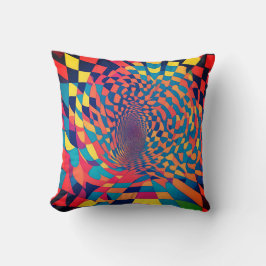 Almofada Ilusão minimalista: padrão de quadro de verificaçã