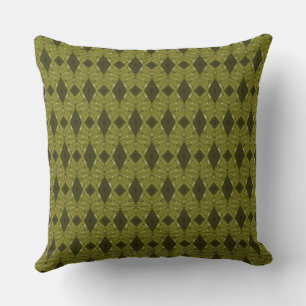 Almofada Ilustração Bohemian Chintz S Olive Green