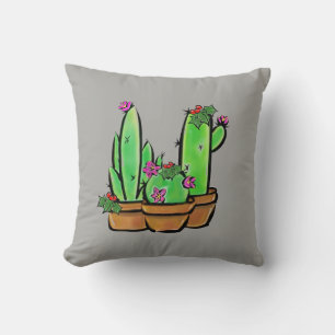 Almofada Ilustração Cactus Cactus Trio