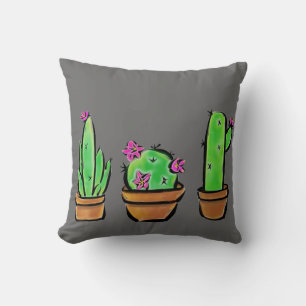 Almofada Ilustração Cactus Trio