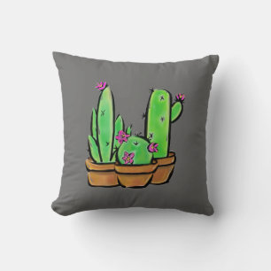 Almofada Ilustração Cactus Trio