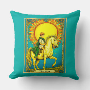 Almofada Ilustração da Placa Tarot, O Sol